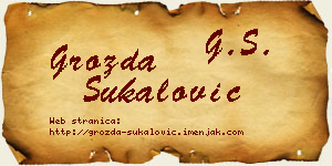 Grozda Šukalović vizit kartica